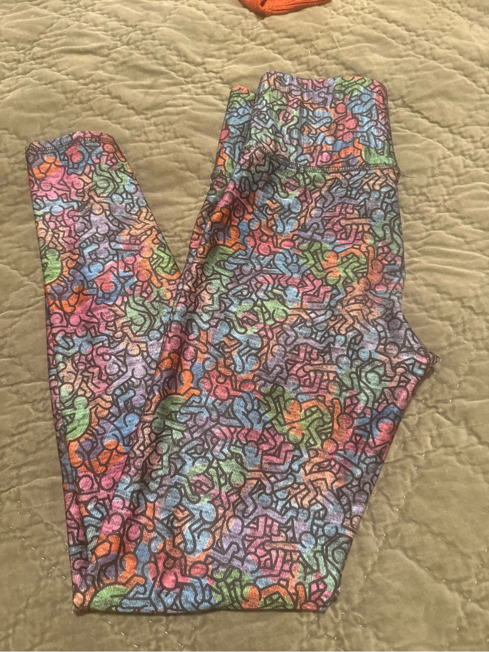 Terez Multicolor Abstract Pattern Leggings